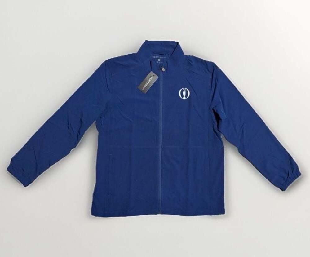 NWT Short Par 4 The Open Navy Blue Full-Zip Golf Jacket Size L